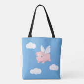 Flying Pig - Cute Piglet with Wings Tasche (Rückseite)