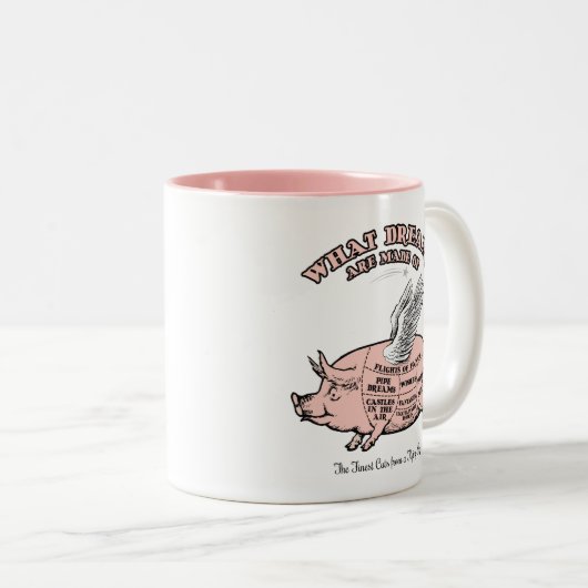 FLYING PIG CUTS-WAS-TRÄUME WERDEN AUS ZWEIFARBIGE TASSE (VorderseiteRechts)