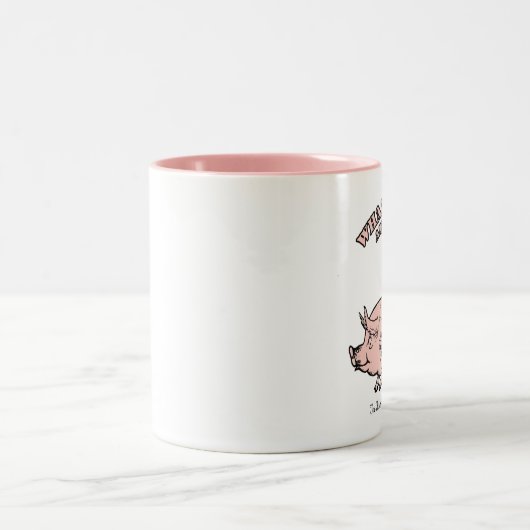 FLYING PIG CUTS-WAS-TRÄUME WERDEN AUS ZWEIFARBIGE TASSE (Mittel)