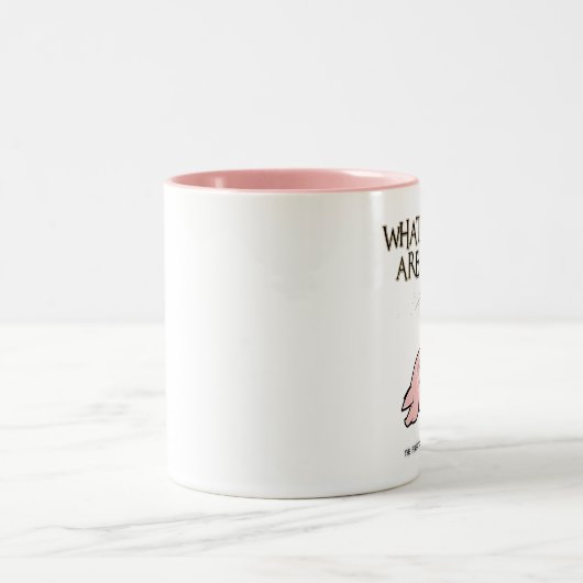 Flying Pig Diagramm - Woraus bestehen Träume? Zweifarbige Tasse (Mittel)