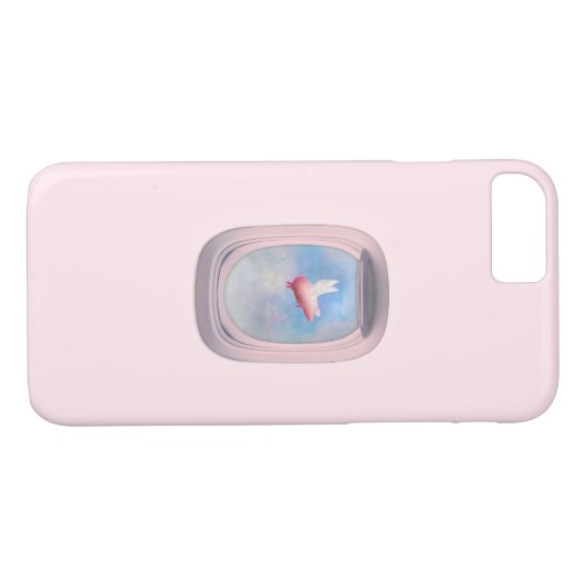 Flying Pig durch Flugzeugfenster Case-Mate iPhone Hülle (Rückseite (Horizontal))