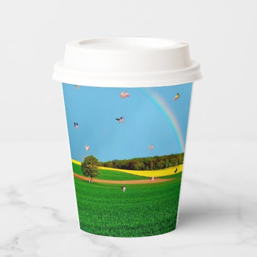Flying Pig Farm Paper Cup Pappbecher (Vorderseite)