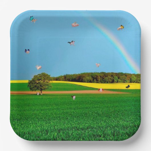 Flying Pig Farm Paper Plate Pappteller (Vorderseite)