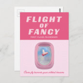 Flying Pig-Flight der Extravaganten Postkarte (Vorne/Hinten)
