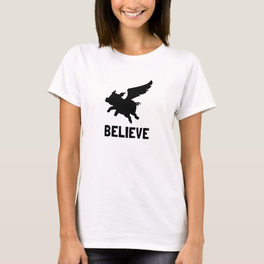 Flying Pig Glaube T-Shirt (Vorderseite)