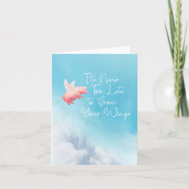 Flying Pig-Grow Ihre Flügelkarte Karte