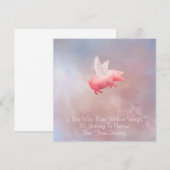 Flying Pig Grow Your Wings Card Mitteilungskarte (Vorne/Hinten)