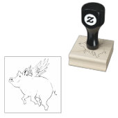 Flying Pig Gummistempel (Stempel)