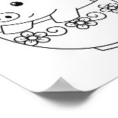 Flying Pig in einer Teacup-Farbseite Poster (Ecke)