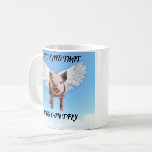 Flying Pig Kaffeetasse (Vorderseite Links)