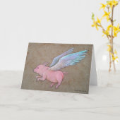 flying pig karte (Gelbe Blume)