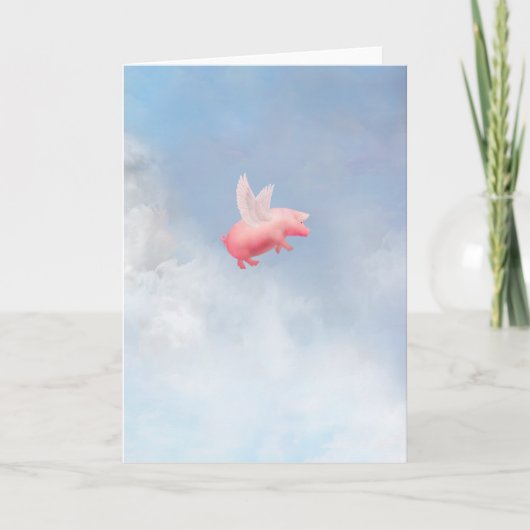 Flying Pig Karte (Vorderseite)