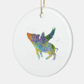 Flying Pig Keramik Ornament (Links)