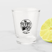 Flying Pig-Logo-Shootglas Schnapsglas (Vorderseite)