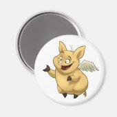 Flying Pig Magnet (Vorderseite/Rückseite)