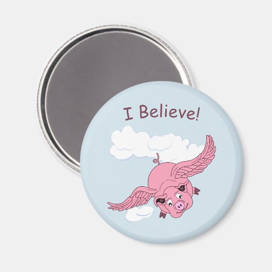 Flying Pig Magnet (Vorderseite/Rückseite)