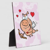 Flying Pig mit Bow und Pfeil Fotoplatte (Seite)