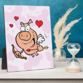 Flying Pig mit Bow und Pfeil Fotoplatte (Seite)