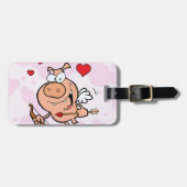 Flying Pig mit Bow und Pfeil Gepäckanhänger (Vorderseite horizontal)