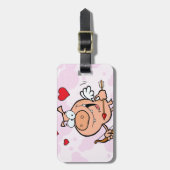 Flying Pig mit Bow und Pfeil Gepäckanhänger (Vorderseite vertikal)