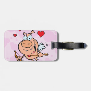 Flying Pig mit Bow und Pfeil Gepäckanhänger