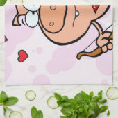 Flying Pig mit Bow und Pfeil Geschirrtuch (Gefaltet)