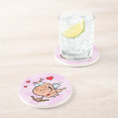 Flying Pig mit Bow und Pfeil Getränkeuntersetzer (Seite)