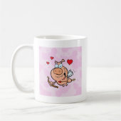 Flying Pig mit Bow und Pfeil Kaffeetasse (Links)