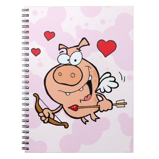 Flying Pig mit Bow und Pfeil Notizblock (Vorderseite)