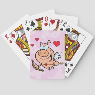 Flying Pig mit Bow und Pfeil Spielkarten
