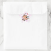 Flying Pig mit Bow und Pfeil Stern-Aufkleber (Tasche)