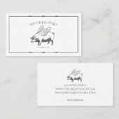 Flying Pig mit Wings-Logo Visitenkarte (Vorne/Hinten)