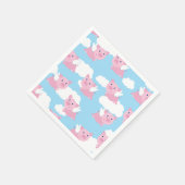 Flying Pig Niedlich 1. Geburtstag Party Napkins Serviette (Ecke)
