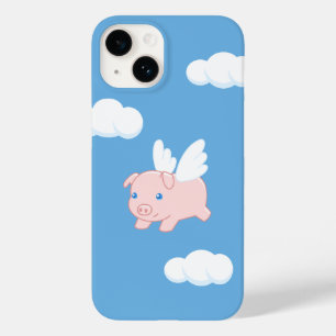 Flying Pig - Niedliches Piglet mit Flügeln auf bla Case-Mate iPhone 14 Hülle