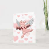 Flying Pig Note Card Karte (Vorderseite)