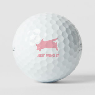 Flying Pig nur mit Golf Balls Golfball