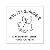 Flying Pig - Piglet with Wings Arch Address Permastempel (Design)