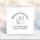 Flying Pig - Piglet with Wings Arch Address Permastempel