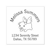 Flying Pig - Piglet with Wings Arch Address Permastempel (Design)