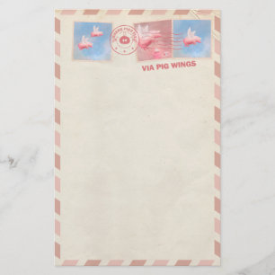 Flying Pig Postage Briefpapier