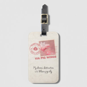 Flying Pig Postage-Gepäckmarke Gepäckanhänger
