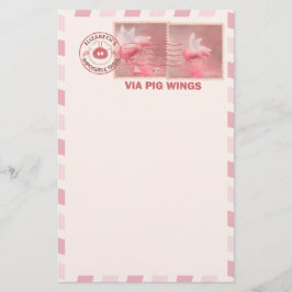 Flying Pig Postage Stationery Briefpapier