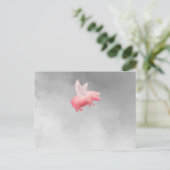 Flying Pig Postkarte (Stehend Vorderseite)