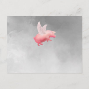 Flying Pig Postkarte