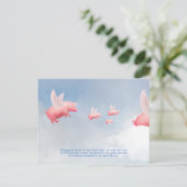 Flying Pig Postkarte (Stehend Vorderseite)