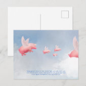 Flying Pig Postkarte (Vorne/Hinten)
