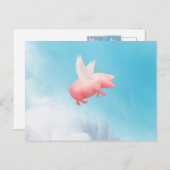 Flying Pig Postkarte (Vorne/Hinten)