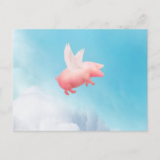 Flying Pig Postkarte (Vorderseite)