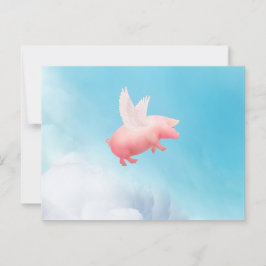 Flying Pig Postkarte