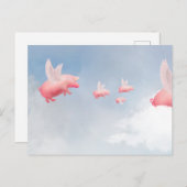 Flying Pig Postkarte (Vorne/Hinten)